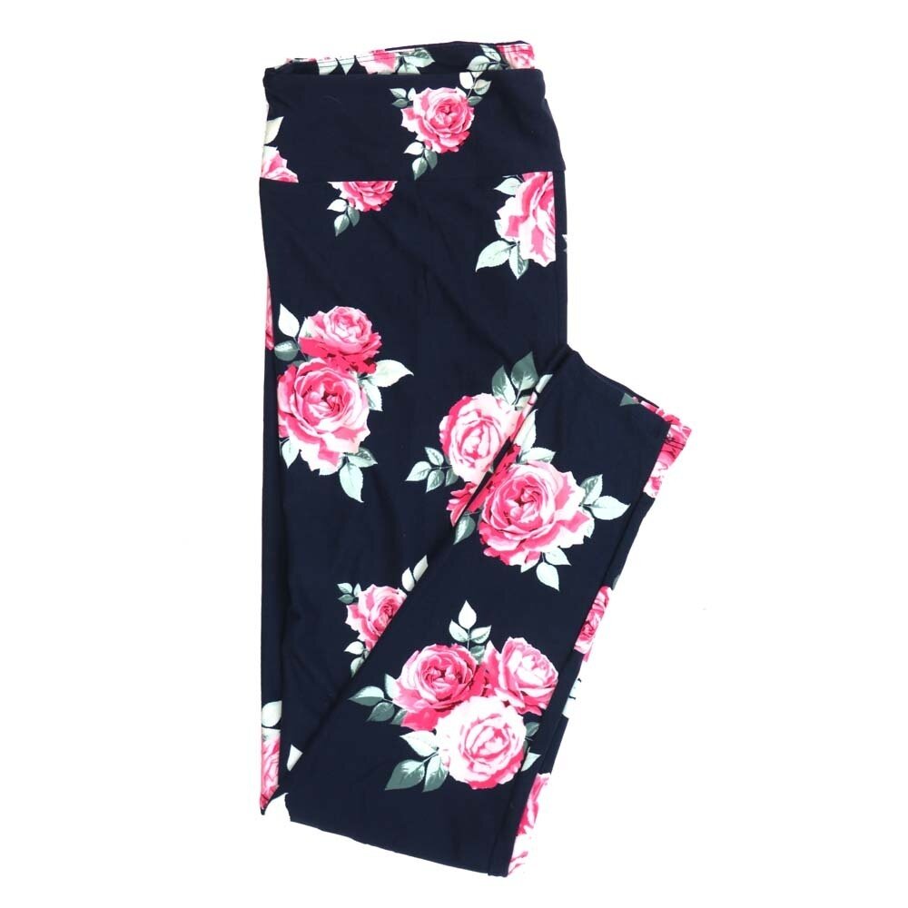 LuLaRoe Tall Curvy TC Roses Leggings fits Adult Women sizes 12-18  7400-O  QQQ