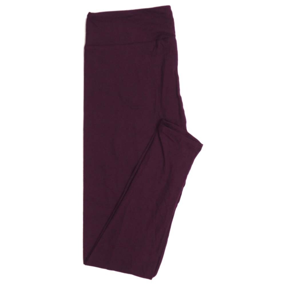 LuLaRoe Tall Curvy TC Solid Dark Red Wine Buttery Soft Leggings fits Adult Women sizes 12-18