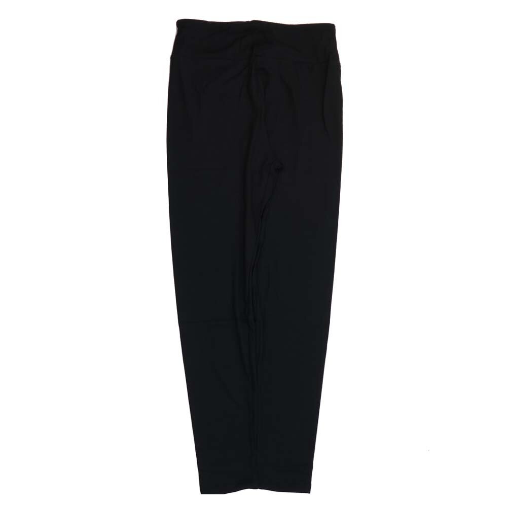 LuLaRoe TCTWO TC2 (not TC) Solid Jet Black Buttery Soft Leggings fits Adult Womens sizes 18-26