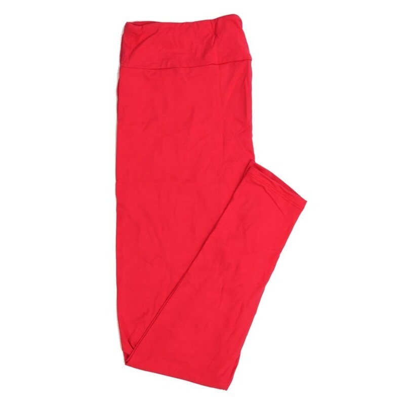 LuLaRoe Tall Curvy TC Solid Hot Pink Buttery Soft Leggings fits Adult Women sizes 12-18
