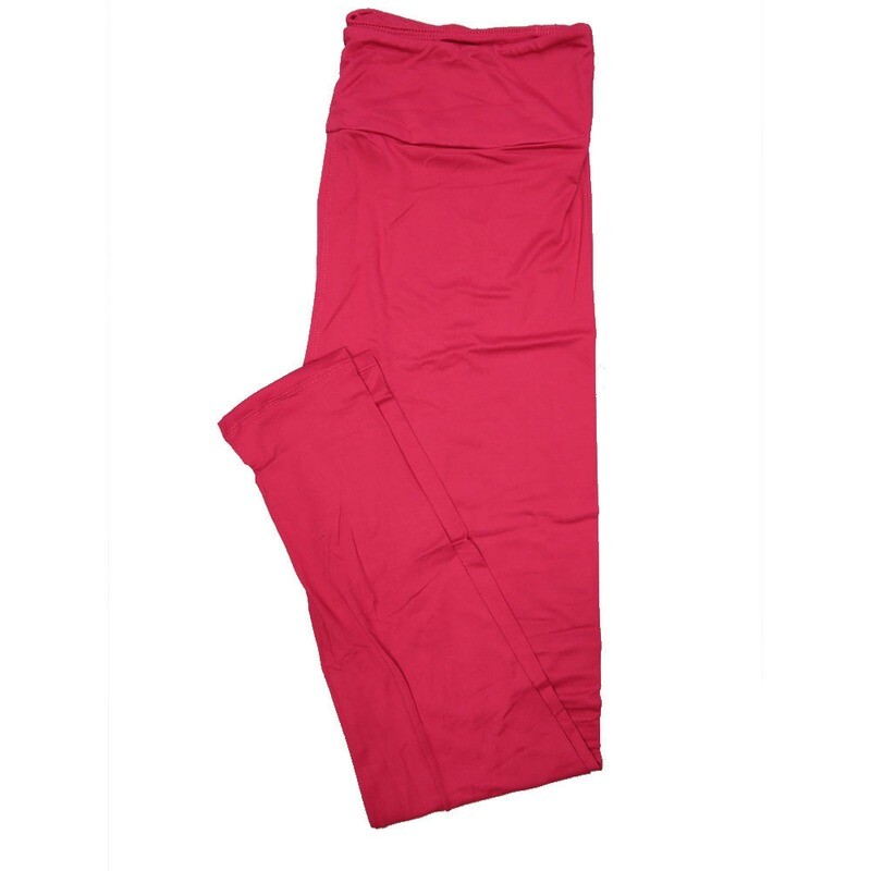 LuLaRoe Tall Curvy TC Solid Fucshia (410-49789) Buttery Soft Leggings fits Adult Women sizes 12-18