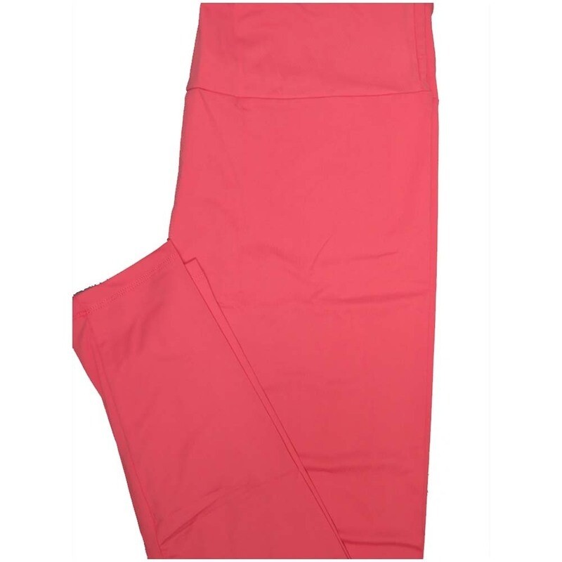 LuLaRoe Tall Curvy TC Solid Pink Buttery Soft Leggings fits Adult Women sizes 12-18