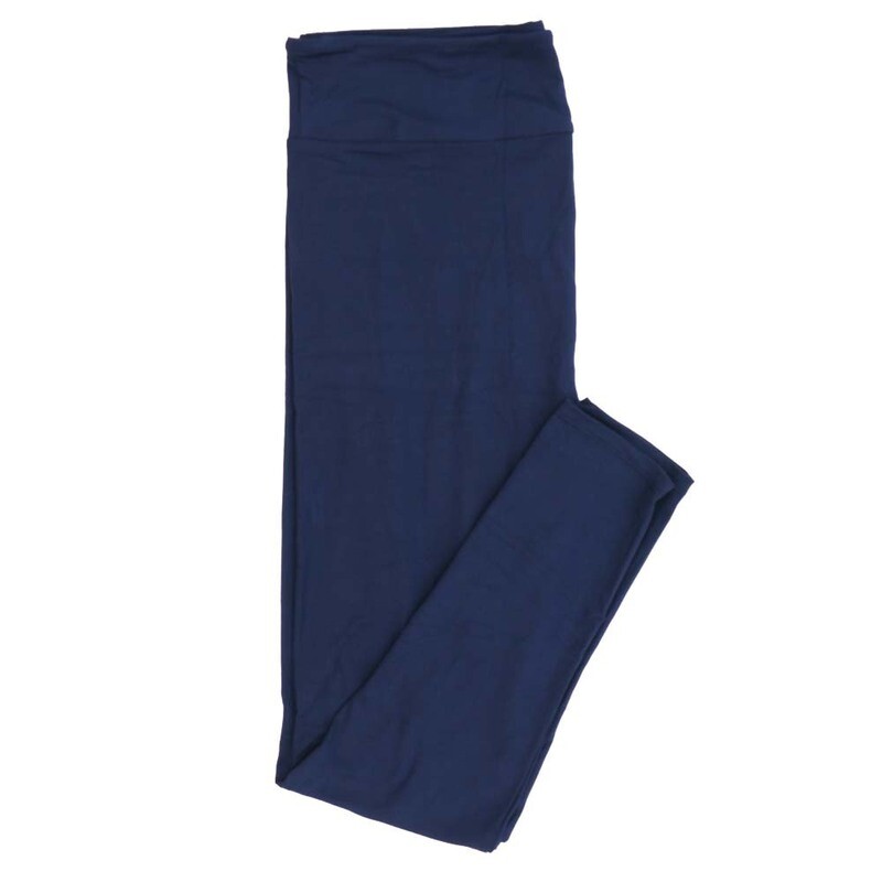 LuLaRoe Tall Curvy TC Solid Navy Blue Leggings fits Adult Women sizes 12-18 SOLID-NAVY