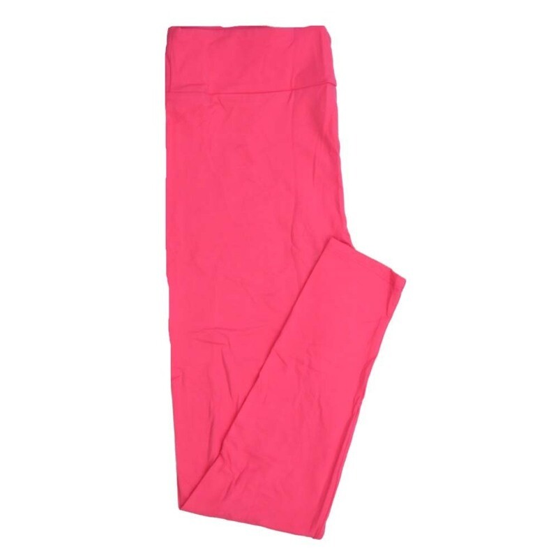 LuLaRoe Tall Curvy TC Valentines Solid Light Pink Leggings fits Adult sizes 12-18  7406-D
