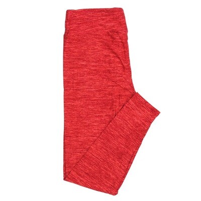 LuLaRoe Tall Curvy TC Valentines Heathered Pinkish Red Micro Stripe Leggings fits Adult sizes 12-18 7405-B
