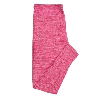 LuLaRoe Tall Curvy TC Valentines Heathered Stripe Red Pink White Leggings fits Adult sizes 12-18 7402-B
