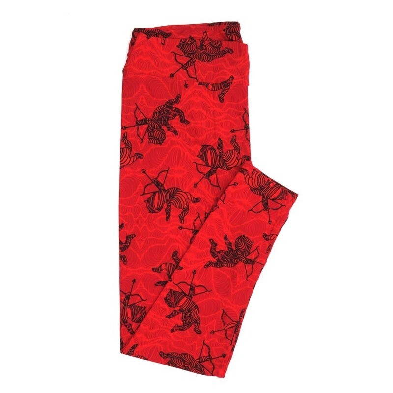 LuLaRoe Tall Curvy TC Valentines Love Cupid Shooting Arrows Hearts Buttery Soft Leggings fits Adult Women sizes 12-18   TC-7354-B4