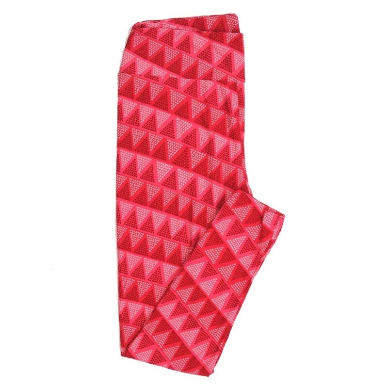 LuLaRoe Tall Curvy TC Valentines Love X&#39;s and O&#39;s Traingle Hearts Buttery Soft Leggings fits Adult Women sizes 12-18   TC-7354-J