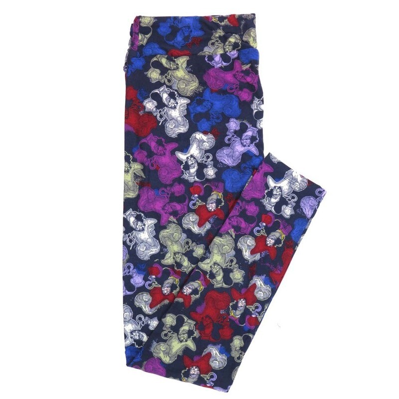 LuLaRoe Tall Curvy TC Disney Capt Hook Leggings fits Adult Women sizes 12-18  7399-F  QQQ