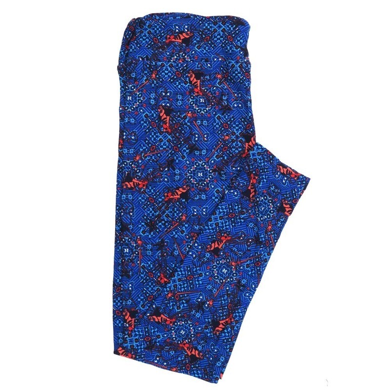 LuLaRoe Tall Curvy TC Disney Capt Hook Geometric Leggings fits Adult Women sizes 12-18  7399-I-4  QQQ