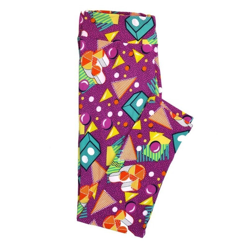 LuLaRoe Tall Curvy TC Disney Mickey Mouse Polka Dots Triangles Geometric Stripes Leggings fits Adult Women sizes 12-18  7337-Y-3  QQQ