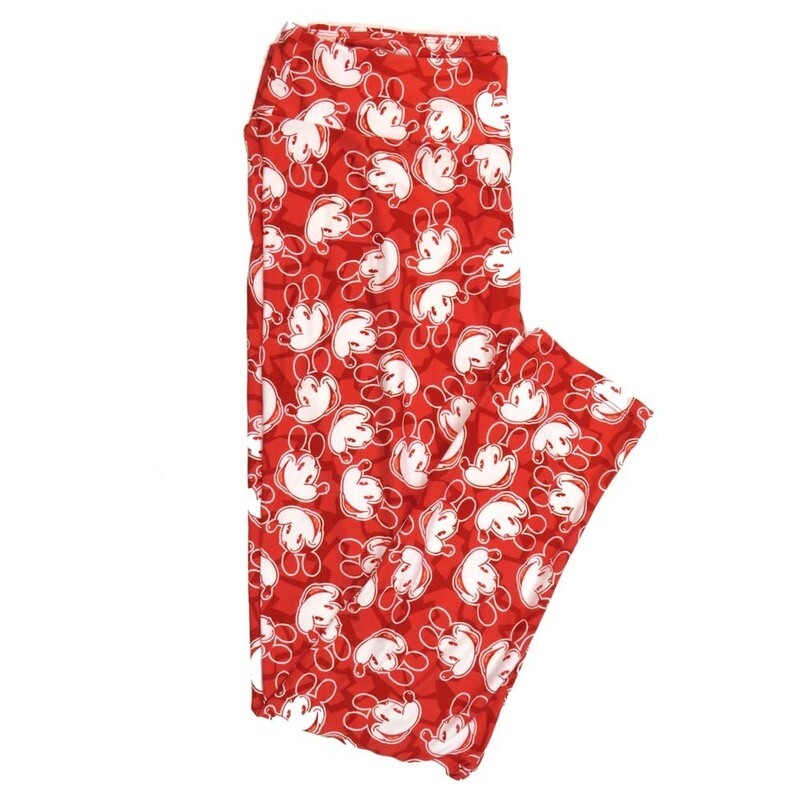 LuLaRoe Tall Curvy TC Disney Mickey Mouse Smiling Leggings fits Adult Women sizes 12-18  7336-T-2  QQQ