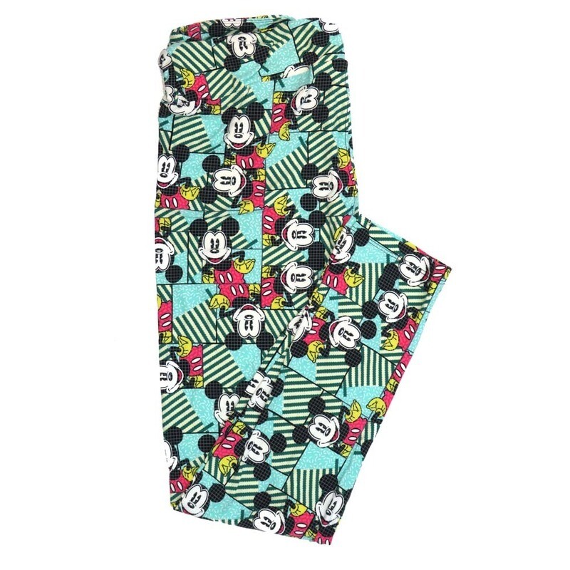 LuLaRoe Tall Curvy TC Disney Mickey Mouse Smiling Stars &amp; Stripes USA Americana Leggings fits Adult Women sizes 12-18  7337-N  QQQ