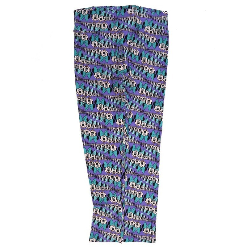 LuLaRoe Tall Curvy TC Disney Minnie Mouse Multiples Purple Pink White Black Buttery Soft Leggings fits Adult Women sizes 12-18  7066-ZA2