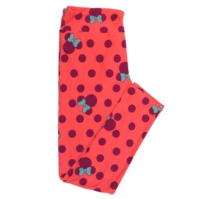 LuLaRoe Tall Curvy TC Disney Minnie Mouse Polka Dots Leggings fits Adult Women sizes 12-18 7336-M-2 QQQ