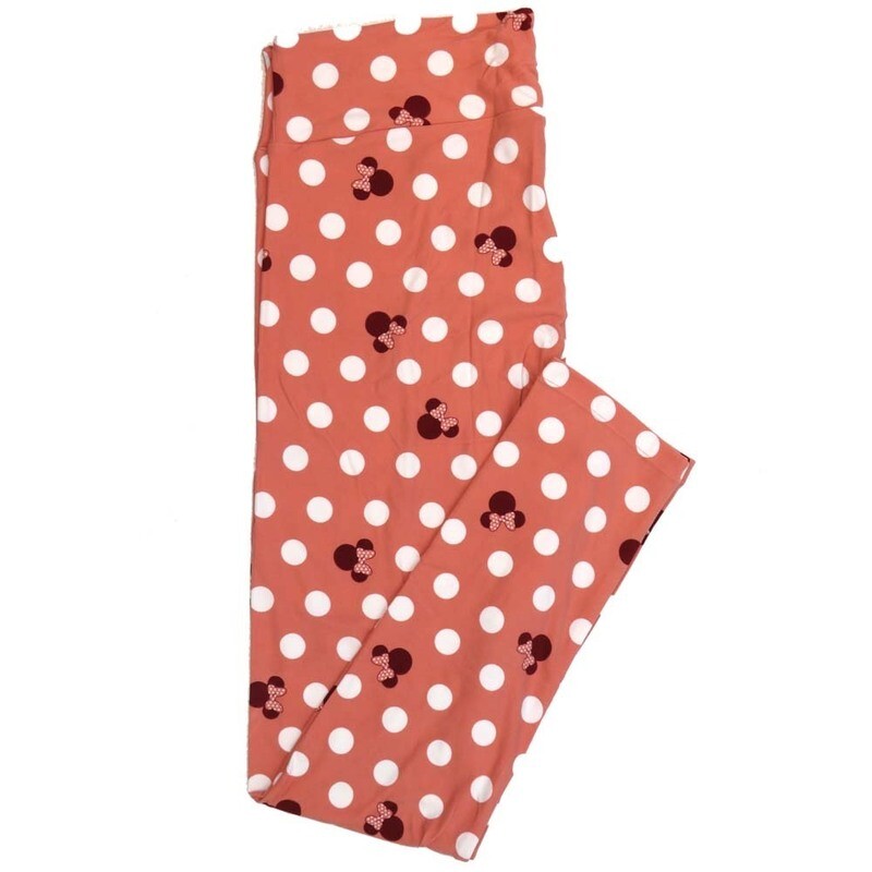 LuLaRoe Tall Curvy TC Disney Minnie Mouse Polka Dots USA Americana Leggings fits Adult Women sizes 12-18  7337-O  QQQ