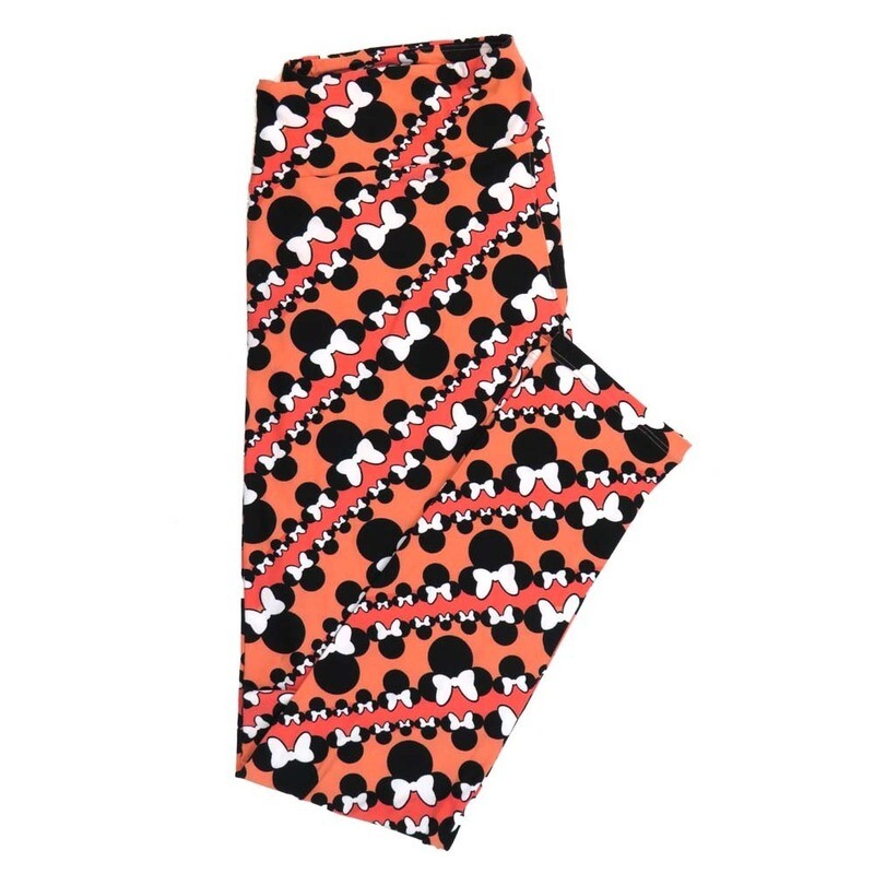 LuLaRoe Tall Curvy TC Disney Minnie Mouse Stripes Leggings fits Adult Women sizes 12-18  7336-P-3  QQQ