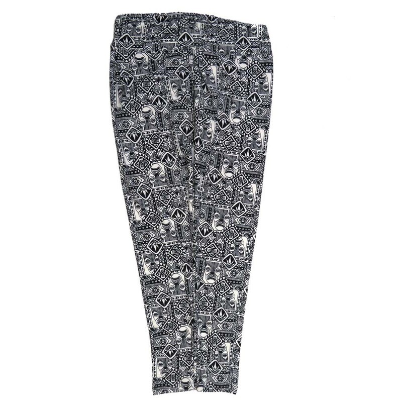 LuLaRoe Tall Curvy TC Disney Mirror Mirror Faces Black White Buttery Soft Leggings fits Adult Women sizes 12-18  7066-ZE