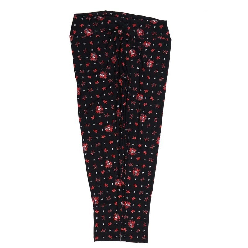 LuLaRoe Tall Curvy TC Disney Ursula from Little Mermaid Black Red Pink Buttery Soft Leggings fits Adult Women sizes 12-18  7077-Z