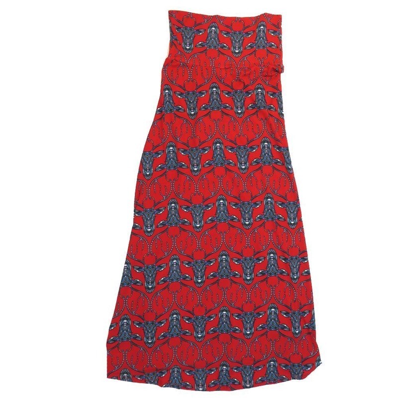LuLaRoe Maxi b X-Small XS Deer Antlers A-Line Flowy Skirt fits Adult Women sizes 2-4  XS-245-B