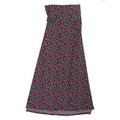 LuLaRoe Maxi b X-Small XS Floral Vines A-Line Flowy Skirt fits Adult Women sizes 2-4 XS-318.JPG