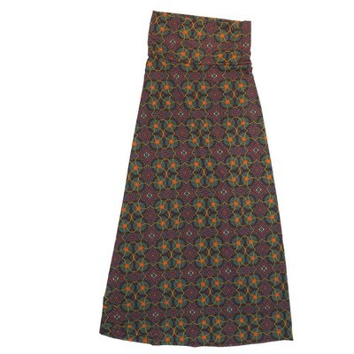 LuLaRoe Maxi b X-Small XS Geometric Mandalas A-Line Flowy Skirt fits Adult Women sizes 2-4 XS-242