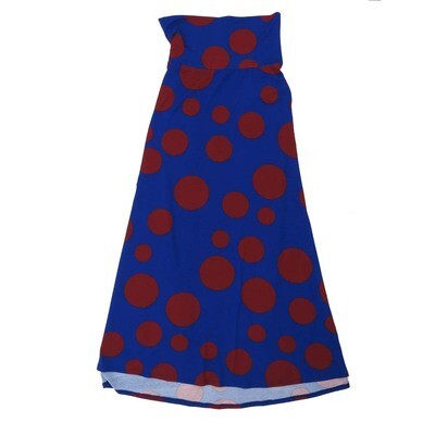 LuLaRoe Maxi b X-Small XS Huge Polka Dots A-Line Flowy Skirt fits Adult Women sizes 2-4 XS-317.JPG