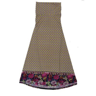 LuLaRoe Maxi b X-Small XS Mandala Floral Polka Dot Swirls A-Line Flowy Skirt fits Adult Women sizes 2-4 XS-301-B.JPG