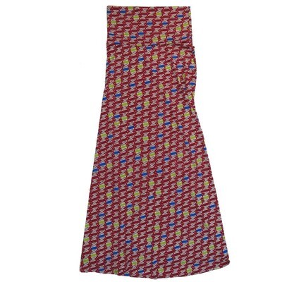 LuLaRoe Maxi b X-Small XS Polka Dot Globes A-Line Flowy Skirt fits Adult Women sizes 2-4 XS-216