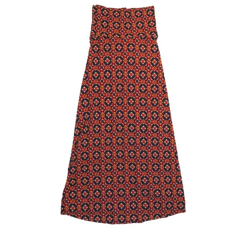 LuLaRoe Maxi b X-Small XS Trippy 70s Psychedelic Mandalas A-Line Flowy Skirt fits Adult Women sizes 2-4  XS-221-D