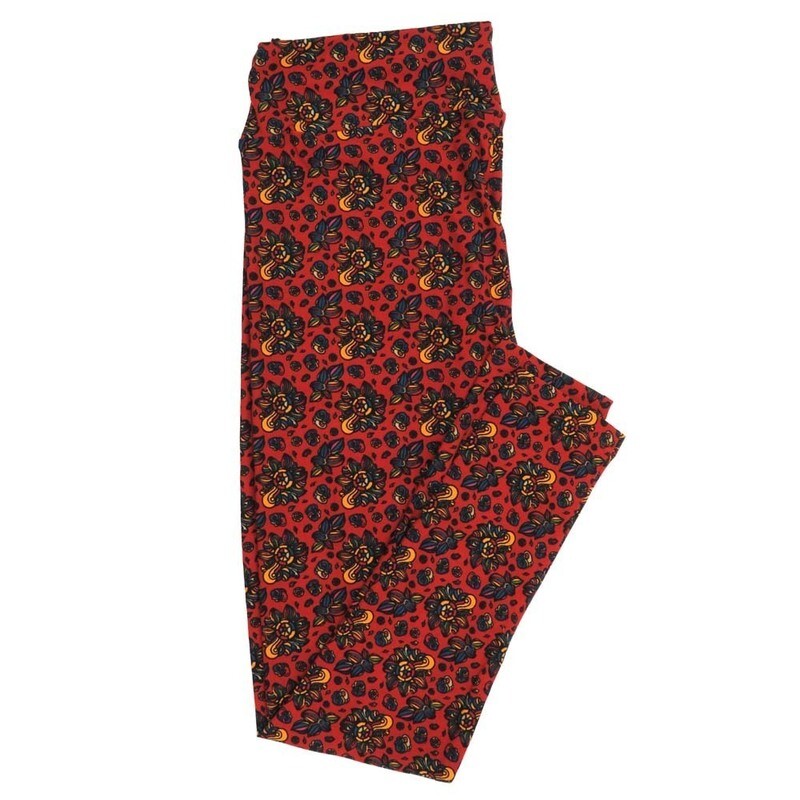 LuLaRoe Tall Curvy TC Gems Peacock Multicolor Buttery Soft Leggings fits Adult Women sizes 12-18   TC-7350-K