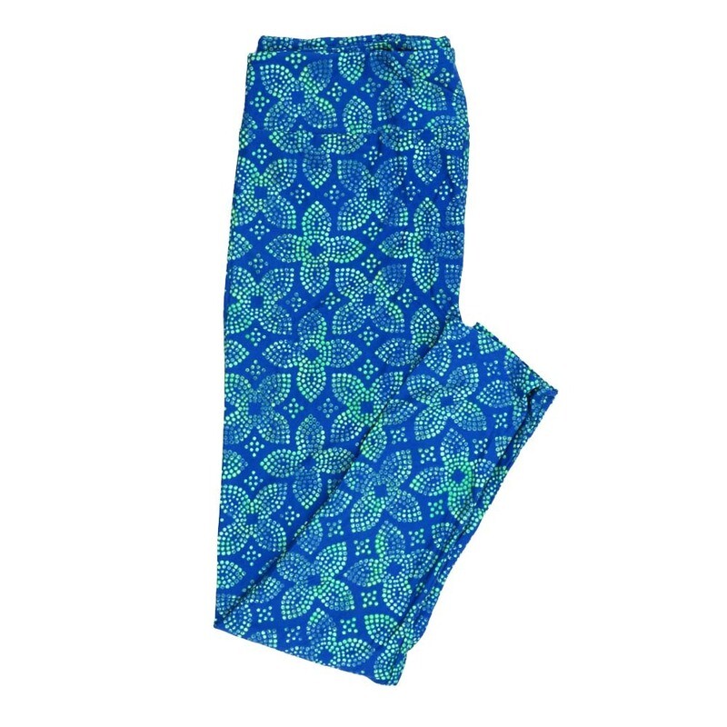 LuLaRoe Tall Curvy TC Polka Dot Jeweled Mandalas Leggings fits Adult Women sizes 12-18 7415-A30