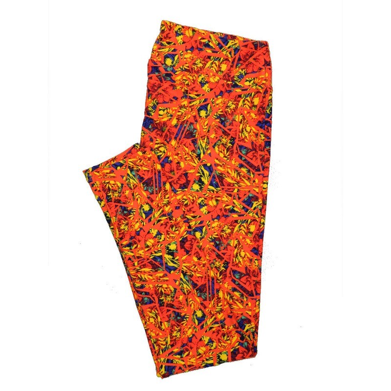 LuLaRoe Tall Curvy TC Buttery Soft Leggings Floral fits Adult Women sizes 12-18  TC-7020-O