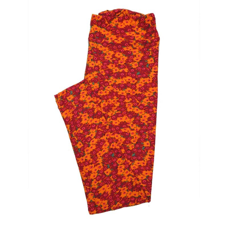 LuLaRoe Tall Curvy TC Buttery Soft Leggings Floral fits Adult Women sizes 12-18  TC-7019-G