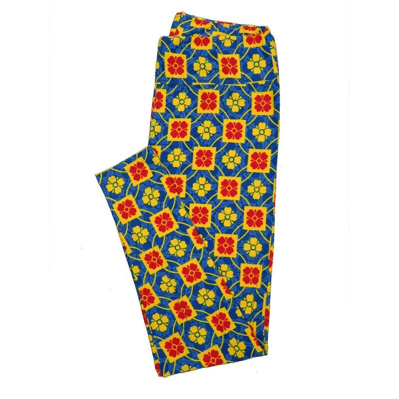 LuLaRoe Tall Curvy TC Buttery Soft Leggings Floral fits Adult Women sizes 12-18  TC-7021-T