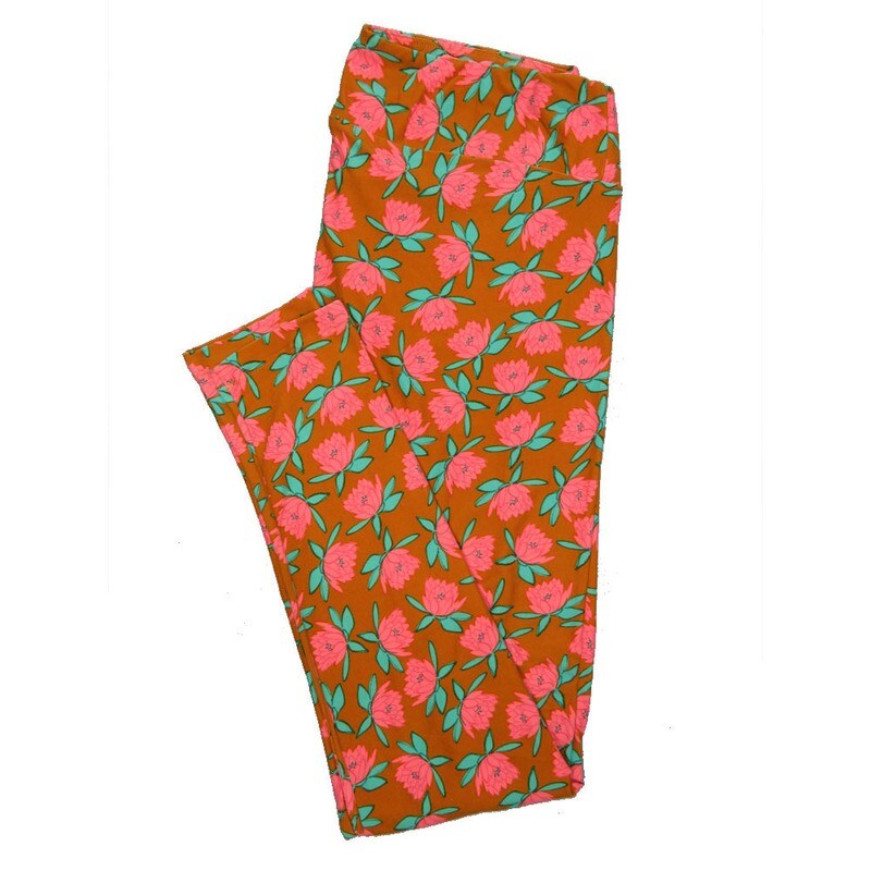 LuLaRoe Tall Curvy TC Buttery Soft Leggings Floral fits Adult Women sizes 12-18  TC-7020-Q