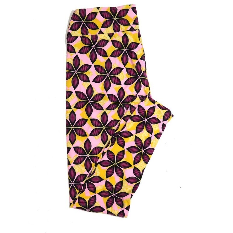 LuLaRoe Tall Curvy TC Hybiscus Floral Buttery Soft Leggings fits Adult Women sizes 12-18   TC-7389-Q