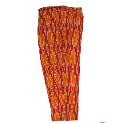 LuLaRoe Tall Curvy TC Stripe Trippy Verticle Red Orange Buttery Soft Leggings fits Adult Women sizes 12-18 7073-ZA