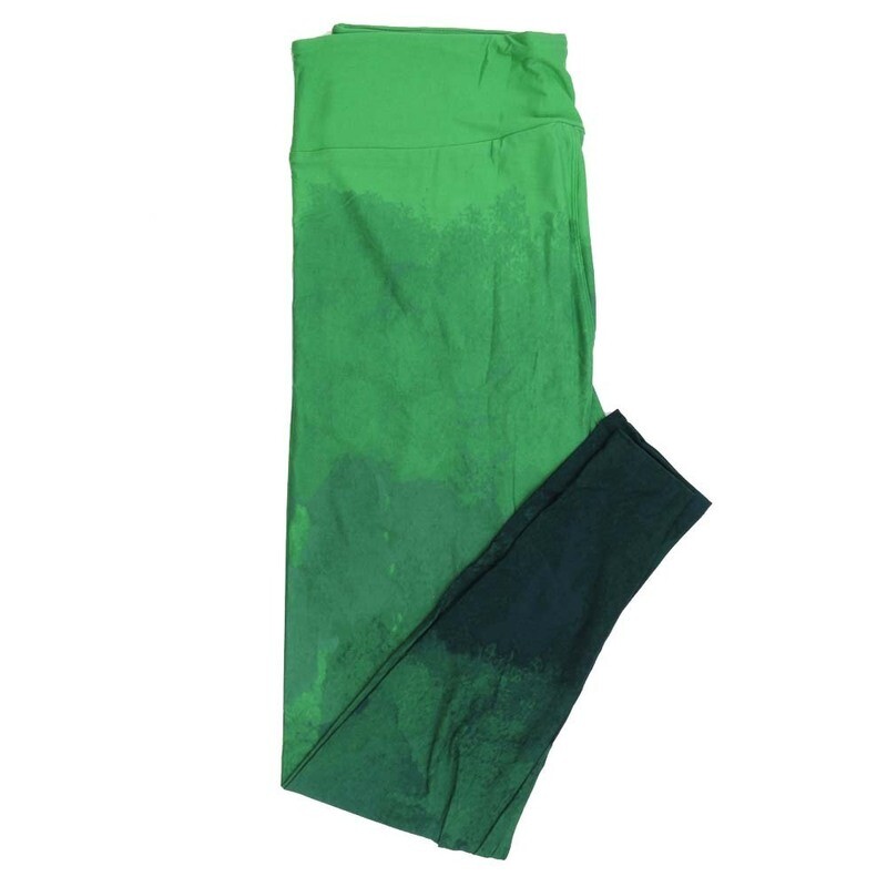 LuLaRoe Tall Curvy TC Lucky Irish St Patricks Green Hombre Leggings fits Adult Women sizes 12-18  7410-A-573037