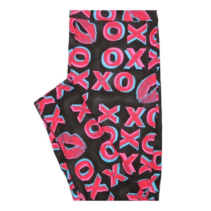 LuLaRoe Tall Curvy TC Valentines XO XO Kiss Lips Buttery Soft Leggings fits Women 12-18