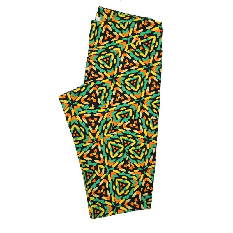LuLaRoe Tall Curvy TC Buttery Soft Leggings Psychedelic 70s Trippy fits Adult Women sizes 12-18  TC-7009-L