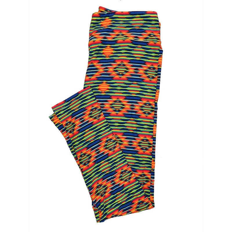 LuLaRoe Tall Curvy TC Buttery Soft Leggings Psychedelic 70s Trippy fits Adult Women sizes 12-18  TC-7009-S3
