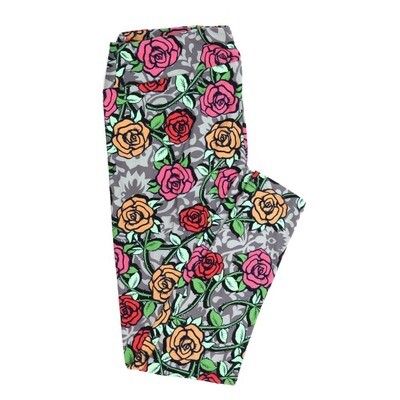 LuLaRoe Tall Curvy TC Roses Floral Buttery Soft Leggings fits Adult Women sizes 12-18 TC-7355-F4
