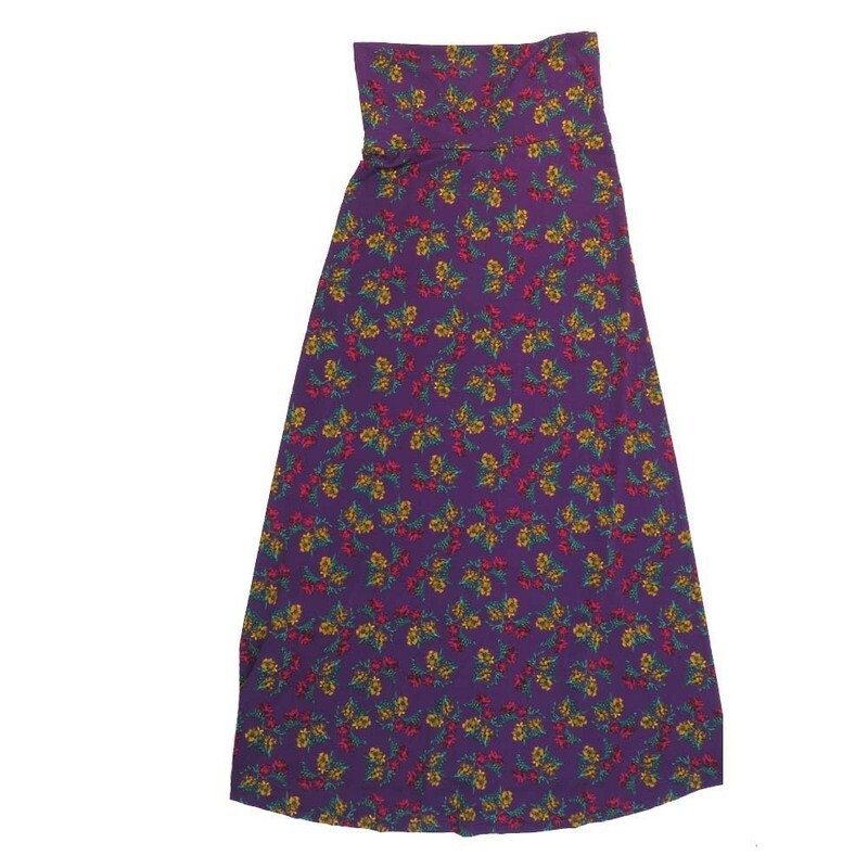 LuLaRoe Maxi c Small S Floral A-Line Flowy Skirt fits Adult Women sizes 6-8  SMALL-204