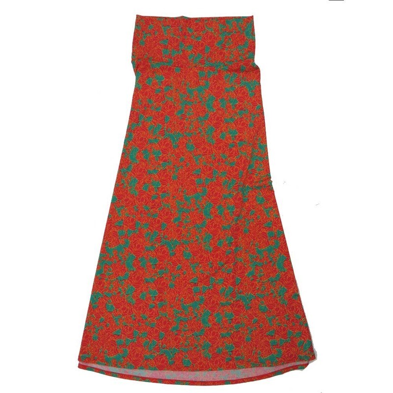 LuLaRoe Maxi c Small S Floral A-Line Flowy Skirt fits Adult Women sizes 6-8  SMALL-318.JPG
