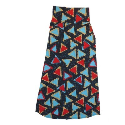 LuLaRoe Maxi c Small S Geometric Traingles A-Line Flowy Skirt fits Adult Women sizes 6-8 SMALL-214