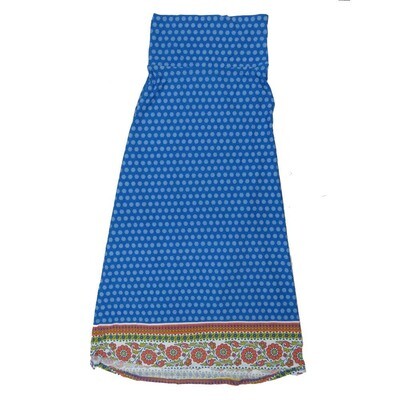 LuLaRoe Maxi c Small S Polka Dot Mandalas Floral A-Line Flowy Skirt fits Adult Women sizes 6-8 SMALL-304-B.JPG
