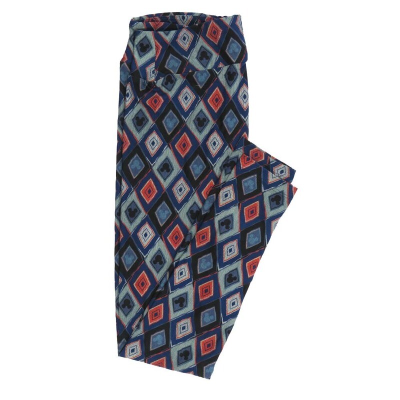 LuLaRoe One Size OS Disney Mickey Mouse Diamond Gods Eye Leggings fits adult sizes 2-10 4508-R