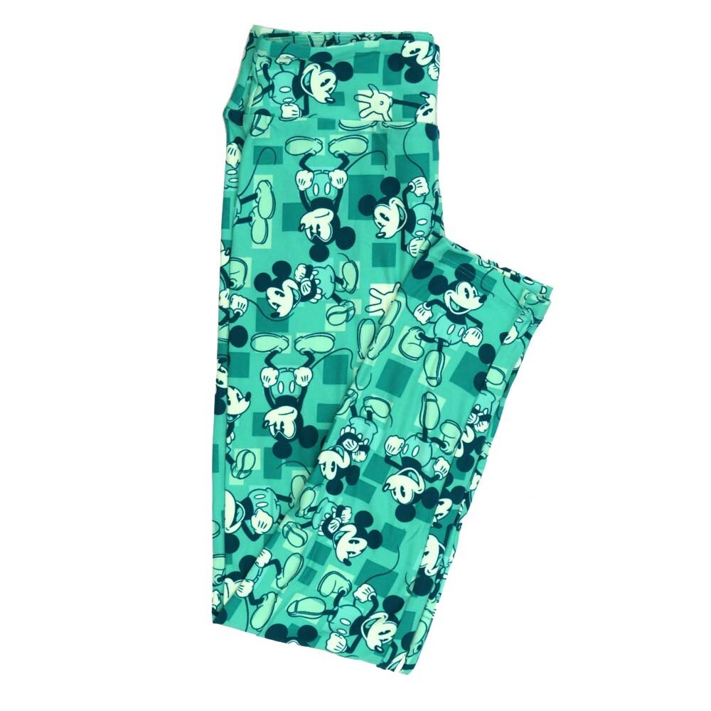 LuLaRoe One Size OS Disney Mickey Mouse Strutting Smiling Furious Geometric Leggings fits adult sizes 2-10 4508-E2