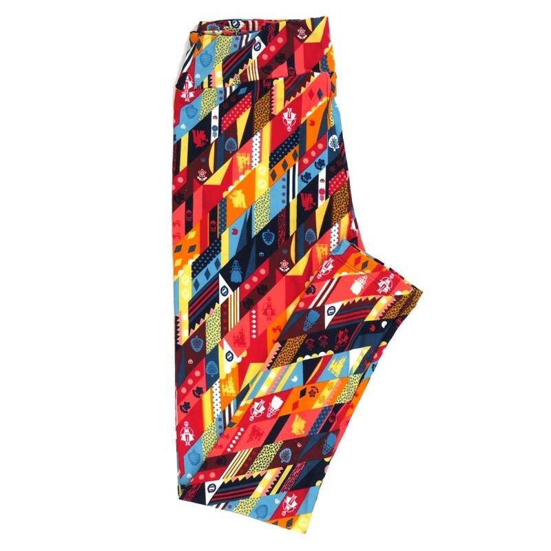 LuLaRoe One Size OS Disney Castles Magic Kingdom Its a Small World Leggings fits adult sizes 2-10 4501-A4